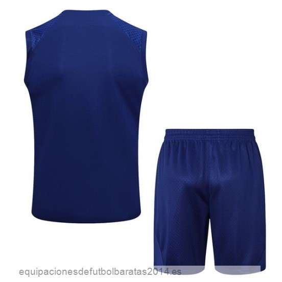 Nuevo Entrenamiento Sin Mangas Conjunto Completo Barcelona 23/24 Azul Baratas